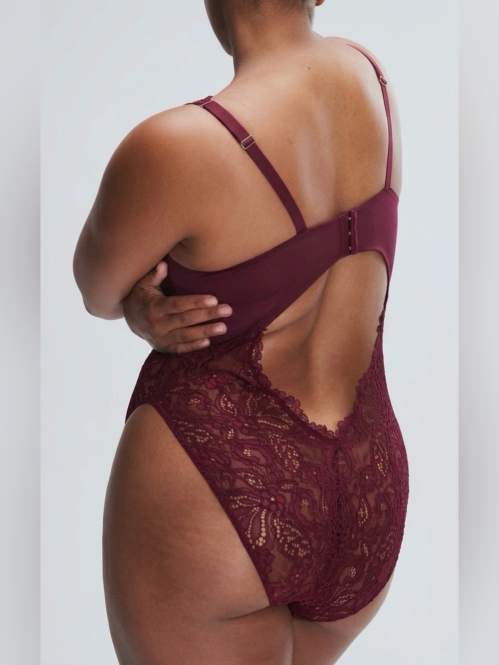 Savage X Fenty By Rihanna Lace Bodysuit - Deep Plum Sz XL NWT Whimsygoth - Picture 4 of 8